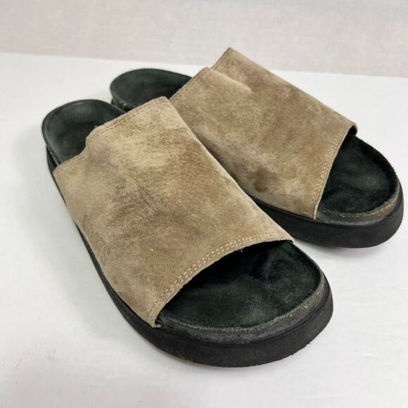 ROOTS Suede Sandals Women's US 9 EU 39 Brown Strap Slip-On - Picture 9 of 15